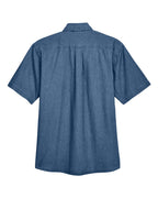 Harriton M550S, 14378 Men's Denim Shirt, Light Denim