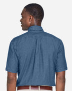 Harriton M550S, 14378 Men's Denim Shirt, Light Denim