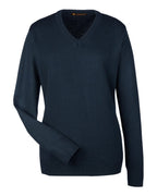 Harriton M420W, 14389 Women's Pilbloc V-neck Sweater, Dark Navy