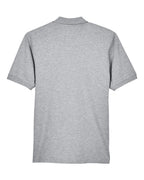 Harriton M265P, 14397 Men's Easy Blend Polo With Pocket, Grey Heather