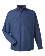 Harriton 14406, M540 Unisex Denim Shirt Jacket, Dark Denim