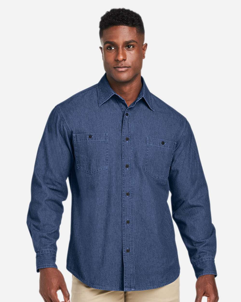 Harriton 14406, M540 Unisex Denim Shirt Jacket, Dark Denim