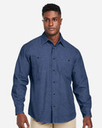 Harriton 14406, M540 Unisex Denim Shirt Jacket, Dark Denim