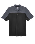 CORE365 CE101, Men's Balance Colorblock Performance Piqu Polo, Black/ Carbon