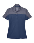 CORE365 CE101W, Women's Balance Colorblock Performance Piqu Polo, Classic Navy/ Carbon