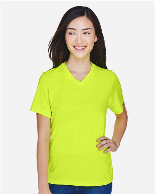 Team 365 TT11W, Women's Zone Performance T-shirt, Safety Yellow
