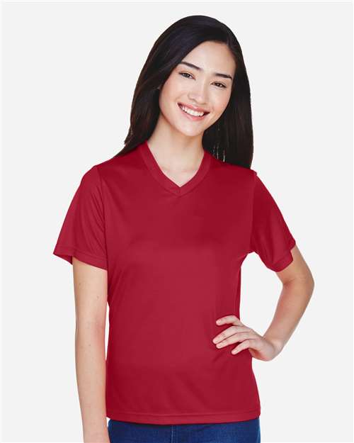 Team 365 TT11W, Women's Zone Performance T-shirt, Sport Scarlet Red