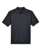 Harriton 14531, M200t Men's Tall Cotton Pique Polo, Black