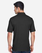Harriton 14531, M200t Men's Tall Cotton Pique Polo, Black