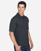 Harriton 14531, M200t Men's Tall Cotton Pique Polo, Black