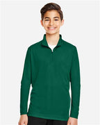 Team 365 TT31Y, Youth Zone Performance Quarter-zip Pullover, Sport Forest