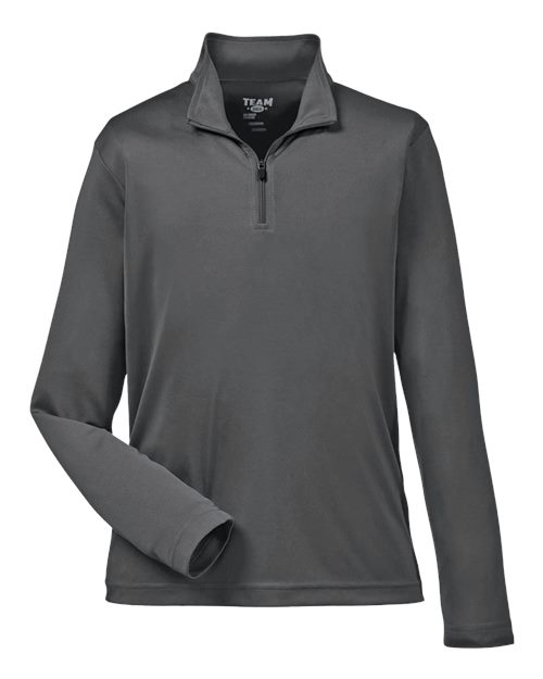 Team 365 TT31Y, Youth Zone Performance Quarter-zip Pullover, Sport Graphite