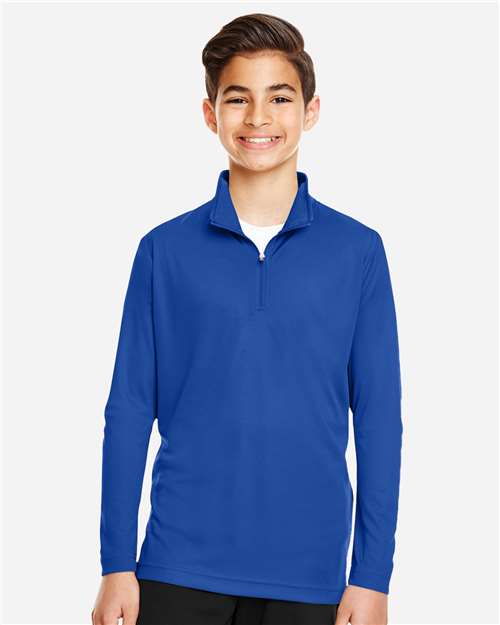Team 365 TT31Y, Youth Zone Performance Quarter-zip Pullover, Sport Royal