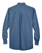 Harriton M550T, 14698 Men's Tall Denim Shirt, Light Denim