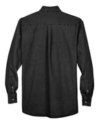 Harriton M550T, 14698 Men's Tall Denim Shirt, Washed Black