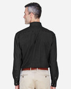 Harriton M550T, 14698 Men's Tall Denim Shirt, Washed Black
