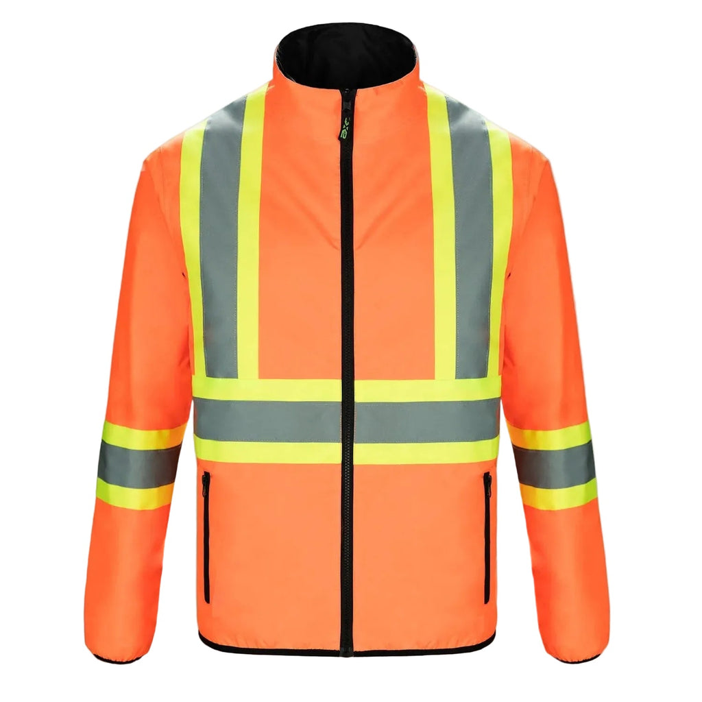 CX2 Hi-Vis L01260, - Safeguard - Reversible Hi-vis Insulated Jacket, Hi-Vis Orange