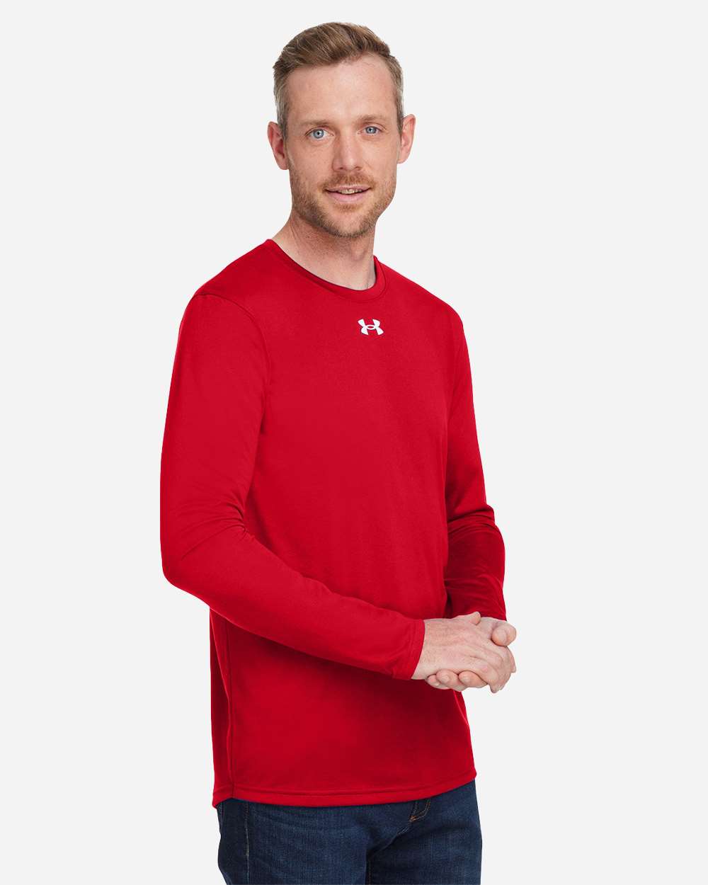 Under Armour 1376843, T-Shirts - Long Sleeve, Red/ White