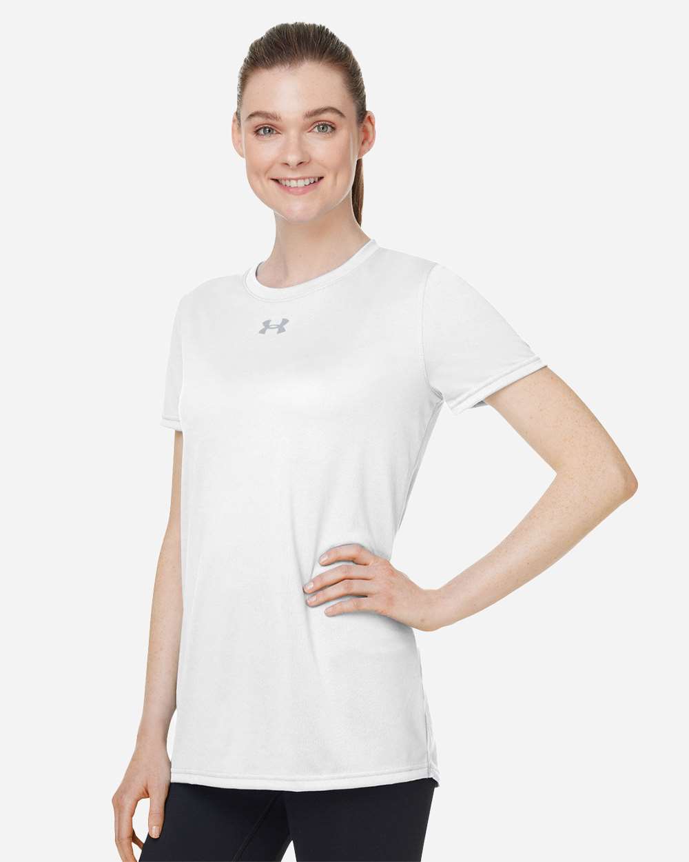 Under Armour 1376847, T-Shirts - Premium, White/ Mod Grey