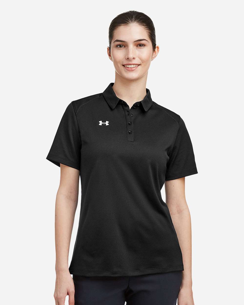 Under Armour 1370431, Polos, Black/ White