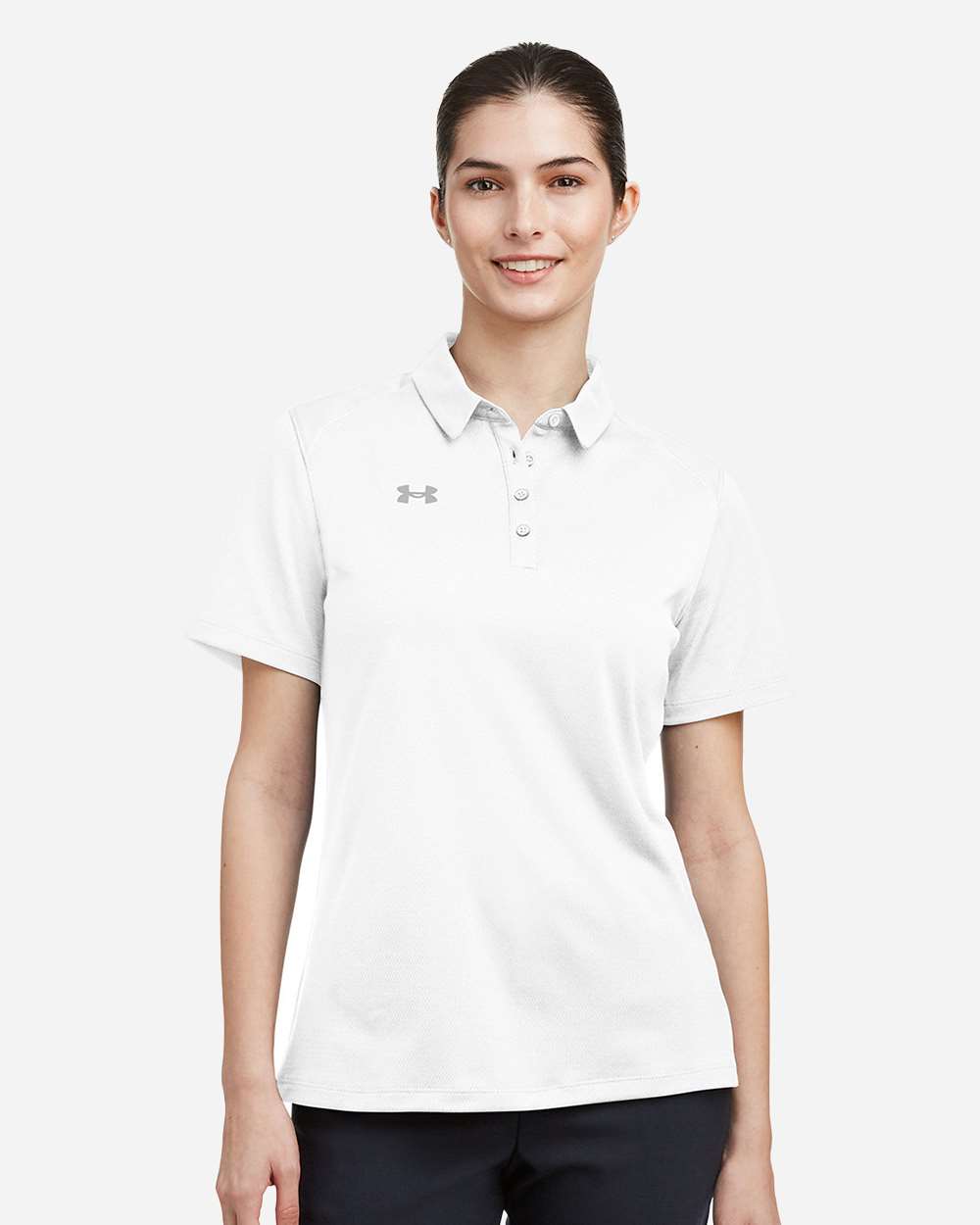 Under Armour 1370431, Polos, White/ Mod Grey