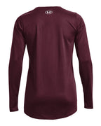 Under Armour 1376852, T-Shirts - Long Sleeve, Maroon/ White