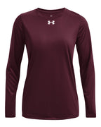 Under Armour 1376852, T-Shirts - Long Sleeve, Maroon/ White