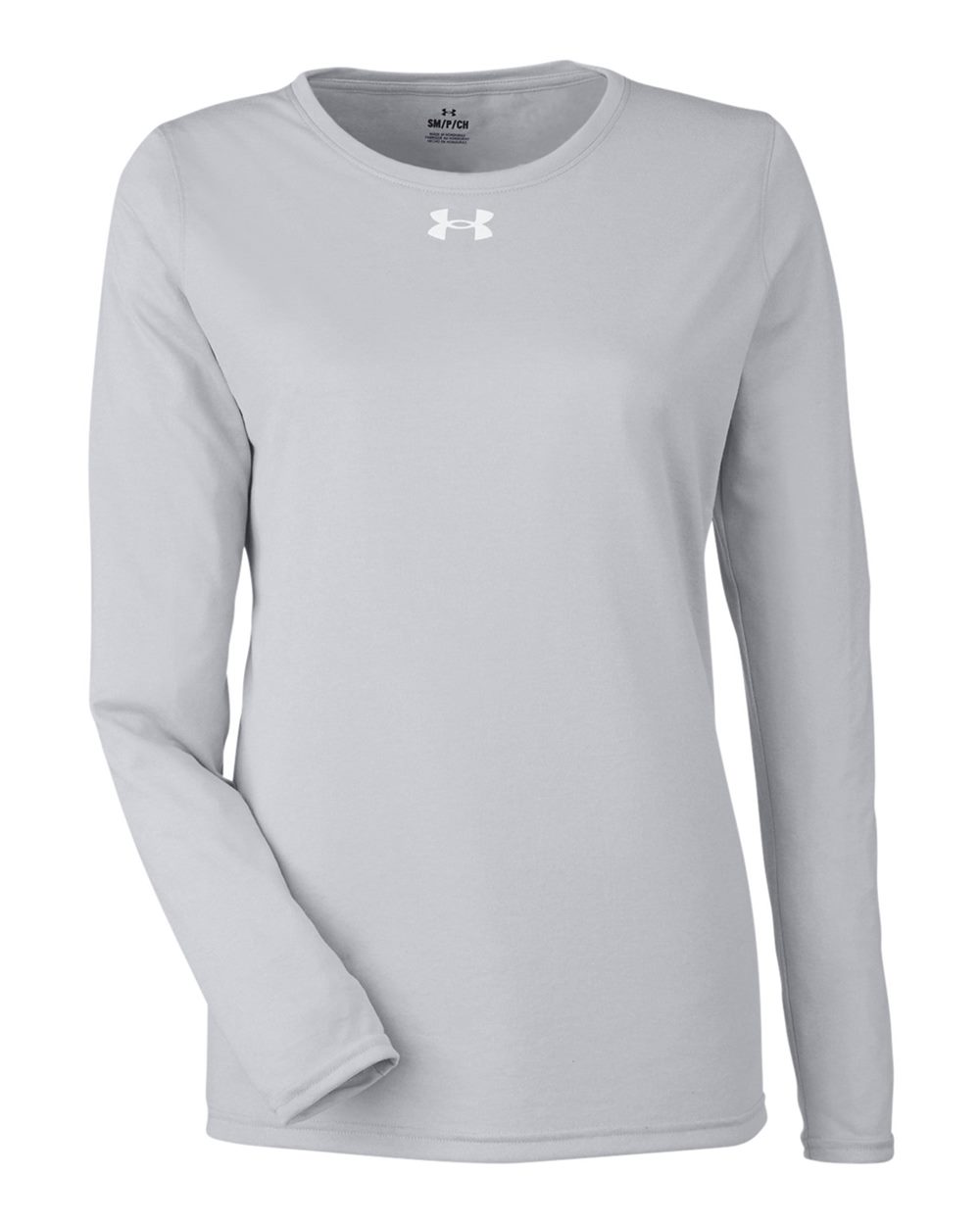 Under Armour 1376852, T-Shirts - Long Sleeve, Mod Grey Light Heather/ White