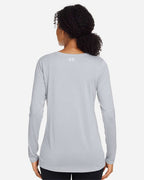 Under Armour 1376852, T-Shirts - Long Sleeve, Mod Grey Light Heather/ White