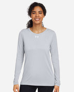Under Armour 1376852, T-Shirts - Long Sleeve, Mod Grey Light Heather/ White