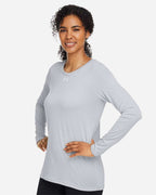 Under Armour 1376852, T-Shirts - Long Sleeve, Mod Grey Light Heather/ White