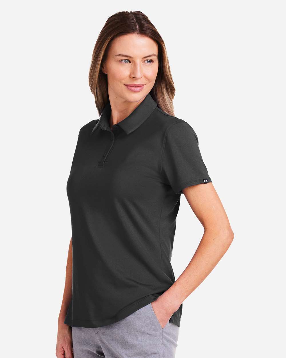 Under Armour 1385910, Polos, Black/ White