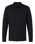 Adidas A708, Men's Textured Stripe Quarter-zip Pullover, Black