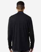 Adidas A708, Men's Textured Stripe Quarter-zip Pullover, Black