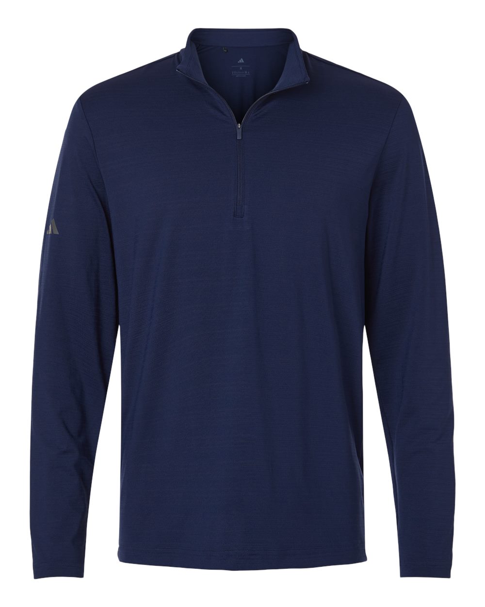 Adidas A708, Men's Textured Stripe Quarter-zip Pullover, Dark Blue
