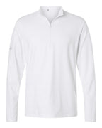 Adidas A708, Men's Textured Stripe Quarter-zip Pullover, White