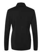Adidas A709, Women's Textured Stripe Quarter-zip Pullover, Black