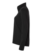Adidas A709, Women's Textured Stripe Quarter-zip Pullover, Black