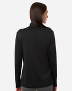 Adidas A709, Women's Textured Stripe Quarter-zip Pullover, Black