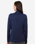 Adidas A709, Women's Textured Stripe Quarter-zip Pullover, Dark Blue