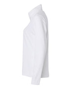 Adidas A709, Women's Textured Stripe Quarter-zip Pullover, White