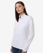 Adidas A709, Women's Textured Stripe Quarter-zip Pullover, White