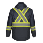 CX2 Hi-Vis L01275, - Kenworth - 5in1 Hi-vis Parka W/ Detachable Hood, Navy