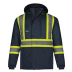 CX2 Hi-Vis L01275, - Kenworth - 5in1 Hi-vis Parka W/ Detachable Hood, Navy