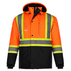 CX2 Hi-Vis L01275, - Kenworth - 5in1 Hi-vis Parka W/ Detachable Hood, Hi-Vis Orange