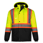 CX2 Hi-Vis L01275, - Kenworth - 5in1 Hi-vis Parka W/ Detachable Hood, Hi-Vis Yellow