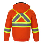 CX2 Hi-Vis L01290, - International - Cotton Canvas Hi-vis Bomber Jacket W/ Detachable Hood, Orange