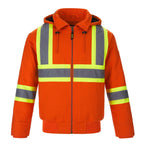 CX2 Hi-Vis L01290, - International - Cotton Canvas Hi-vis Bomber Jacket W/ Detachable Hood, Orange