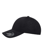 Flexfit 180AP, 15609 Delta Snapback Perforated Cap, Black