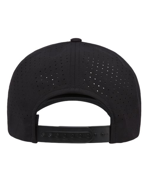 YP Classics 5389AP, Five-panel Snapback With Perforated Cap, Black